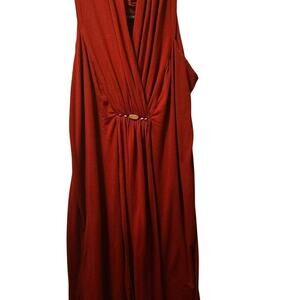 Lane Bryant Panel Dress Women's 18/20 Sleeveless Red Career